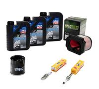 Kit d'entretien huile 3 l + filtre à air + filtre à huile + bougies d'allumage pour Yamaha XTZ 700 XTZ700 Tenere DM071 DM081 année de construction 2019-2022