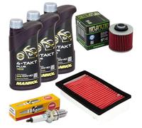 Kit d'entretien huile 3L + filtre à air + filtre à huile + bougie d'allumage pour Yamaha XT 600 XT600 XTZ 660 XTZ660 année de construction 1990-1995
