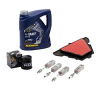 Kit d'entretien huile 4 l + filtre à air + filtre à huile + bougies d'allumage pour Kawasaki Z 1000 Z1000 ZRT00DD ZRT00DE ZRT00FF ZRT00FG année de construction 2010-2021
