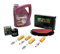Kit d'entretien huile 4L + filtre à air + filtre à huile + bougies d'allumage pour Suzu ki GSR 600 GSR600 WVB9 année de construction 2006-2011