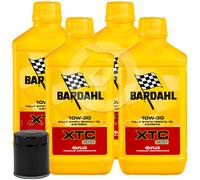 1 Lt Huile Synthétique Moto 4T Bardahl XTC C60 10w30 Jaso MA2 Fullerène Polar