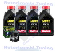 Kit D'Entretien Huile Motul 5000 10W40 Pour Peugeot 600 Speed Four 2003-2004