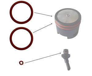 Kit d'entretien Joint torique Pièces de rechange Graisse en silicone pour machines à café Krups EA XP ES & Rowenta Machine à café automatique Unité d'infusion Groupe d'infusion 4 variantes (jeu de