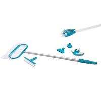 Kit d'entretien luxe Pour piscine - Epuisette de fond, une brosse, filtre et raccordement
