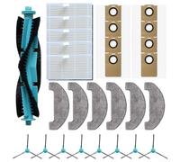 Kit d'entretien pour aspirateur Midea VCR S6 Plus avec brosse principale 2 ou 5 filtres 4 ou 6 lingettes pour balai à franges et sacs à poussière (B)