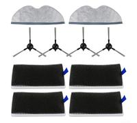 Kit d'entretien pour aspirateur robot Xiaomi E5 pour modèles Mijia, 4 filtres, 4 brosses latérales, 2 chiffons lavables