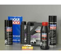 Kit d'entretien pour ATV Kymco MXU 250, inspection avec huile, bougie, graisse de chaîne, huile