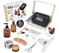 Kit d'entretien pour barbe - BARBER TOOLS - Coffret complet - 9 produits - Fabrication française - Sans parabène