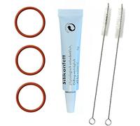 Kit d'entretien pour machines à café Delonghi - 3 joints graisse silicone 2 brosses - Compatible avec les groupes café ESAM ECAM ETAM EAM EPAM EPAM - Magnifica PrimaDonna Eletta Maestosa Dinamica