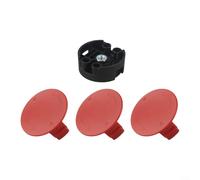 Kit d'entretien pour tondeuse Bosch AFS 23 37 37, 3 capuchons de rechange rouges, 1 base noire F016F04841, composants en plastique compatibles