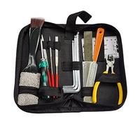 Kit d'entretien professionnel pour guitare avec sac de transport, organisateur de cordes, règle d'action, jauge de mesure, kit d'outils de réparation et d'entretien