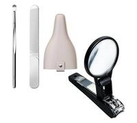 Kit d'entretien quotidien avec clous pour lentilles Noir | File, cure-oreille, étui compact, visualisation claire pour un usage domestique en intérieur