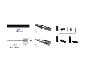 Kit d'entretien tige de selle télescopique Elvedes SuperFLEX Argenté