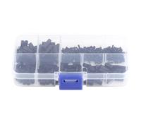 Kit d'entretoise en nylon, 250 pièces mâle femelle en nylon entretoise hexagonale vis écrou pilier fileté carte mère PCB kit d'assortiment assorti pour carte de circuit imprimé (Modèle M2 double