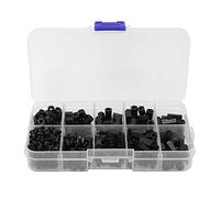 Kit d'entretoise en nylon |300 vis, écrous et entretoises M3 |Fixations non oxydantes pour l'électronique/impression 3D/projets de bricolage (Black M3 nylon screws 300 pieces/box)