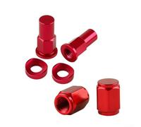 Kit d'entretoises de boulons de verrouillage de jante de motocross pour pneus standard de moto et de vélo de plage avec filetage de 8 mm x 0,25 mm en aluminium CNC (rouge)