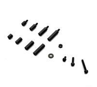 Kit d'entretoises hexagonales en nylon 320 pièces avec piliers à double filetage, vis, écrous, rondelles pour projets de PCB à faire soi-même, compatible avec le matériel, noir (B)