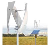 Kit d'éolienne 14 000 W - 12 V/24 V/48 V/110 V/220 V, système éolien à 8 pales, contrôleur Hybride Solaire pour économies d'énergie et compléments énergétiques domestiques