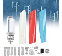 Kit d'éolienne 3 000 W, hélice Verticale Portable 12 V/24 V, système d'alimentation à 3 pales avec contrôleur de Charge pour Solutions énergétiques Marines, Camping-Cars, domestiques et indu