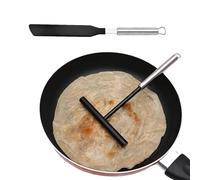 Kit d'épandage et spatule de crêpe - ensemble de spatule crêpe | Épandeur de pâte à crêpes en acier inoxydable | Grande crêpe en fissures | Outil de mélange de grattoirs flexibles anti
