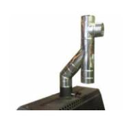 KIT départ cheminée INOX 153 mm simple peau poêle à bois 50 kW - ECOPOLY - KDEP.CHE.ECP50.2