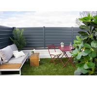 KIT DEPART CLOTURE PVC 7016 - idéale pour jardin, balcon et terrasse - coupe-vent - brise vue occultant - Qualité supérieure - Délimitation du jardin (Long 1M50 X Haut 0M82)