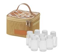 Kit d'épices de voyage, pots à épices pour le camping - Shaker portable de voyage - Support avec sac de rangement en tissu Oxford crypté 600D pour le camping, ensemble de pots à épices, shaker de