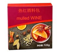 Kit D'épices pour Vin Chaud, 122g de Sachets D'épices Pré-dosés, pour Préparer Un Vin Chaud Traditionnel Des Fêtes, Facile à Utiliser Avec Du Vin Rouge et Du Cidre de Pomme.(122g)
