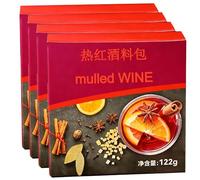 Kit D'épices pour Vin Chaud, 122g de Sachets D'épices Pré-dosés, pour Préparer Un Vin Chaud Traditionnel Des Fêtes, Facile à Utiliser Avec Du Vin Rouge et Du Cidre de Pomme.(488g)