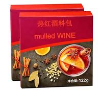 Kit D'épices pour Vin Chaud, 122g de Sachets D'épices Pré-dosés, pour Préparer Un Vin Chaud Traditionnel Des Fêtes, Facile à Utiliser Avec Du Vin Rouge et Du Cidre de Pomme.(244g)