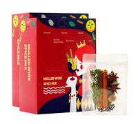 Kit D'épices pour Vin Chaud, 3 Boîtes, 12 Sachets Pré-dosés avec Cannelle, Muscade, Clous de Girofle et Anis Étoilé, Épices Naturelles pour Vin Chaud et Cidre de Pomme.(264g)