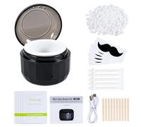 Kit d'Épilation à la Cire pour le Nez avec Mini Chauffe-Cire USB - Kit de Cire Nasale de 50g pour Hommes & Femmes, in tonnets & Accessoires - Kit d'Épilation Sans Douleur pour Nez & Oreilles