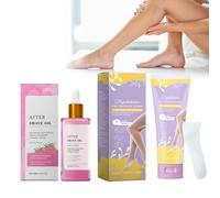 Kit d'épilation, Crème Épilatoire Douce 100g - Inclut spatule et huile Nourrissante 40ml, Idéale zones intimes & peaux sensibles - Résultat rapide & indolore