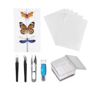 Kit d'épinglage de papillons avec boîte de présentation et set complet | Kit enfant explorateur avec outil à spécimen d'araignée pour cigale chenille demoiselle araignée s
