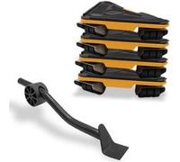 Kit Déplacement FISHTEC 1 Levier + 4 Coins Roulants 250Kg Jaune G