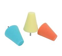 Kit d'éponge de polissage du moyeu - 3 pcs de polisse coniques pour roues/voitures/motos | Foret Attachement pour Mark Erasure & Mirror Shine | Conception flexible pour le dur