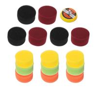 Kit D'éponges de Polissage 2 Pouces pour Voiture, 16 Pièces | Éponge à Attache Auto-agrippante, Formes Précises et Densités Variées, pour Perceuse, Cire et Rénovation en Atelier