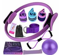 Kit D'équipement Pilates,Ensemble Pilates Yoga 11 Pièces, Maison Kit Pilate Better Me Essentials pour Femmes,équipement de Maison Multifonctionnel pour Gymnase (Violet)