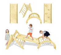 Kit d'escalade 3 en 1 - NAIZY - Triangle d'Escalade - Bois de bouleau - Pour enfants - Intérieur