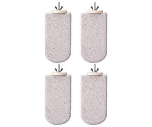 Kit d'escalade - 4 perchoirs en pierre naturelle, jouet abrasif pour les oiseaux, perruches, calopsittes, tourterelles | Entraînement intérieur et extérieur, stimulation mentale, exercice du bec