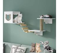 Kit d'escalade mural pour chat avec étagères durables et nid avec plateforme de saut et capsule d'espace pour chats d'intérieur