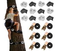 Mamabrum Kit d'escalade HYPERMOTION 12 prises 6 sangles Extérieur Max 91 kg