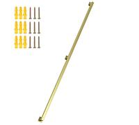 Kit d'escalier moderne doré, bannière carrée industrielle pour marches extérieures, supports en fer forgé, barre d'appui de 1 m pour la sécurité des escaliers