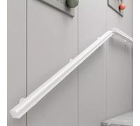 Kit d'escalier moderne en bois blanc - Support mural réglable de 0,9 m à 6,1 m pour lofts, couloirs et jardins d'enfants - Barre d'appui sûre pour un usage domestique