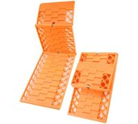 Kit Désensablage pour voiture 2 Pliables Pour Neige Boue Kit | Structure 3 sections, caoutchouc pour robuste, motif texturé, 60x18cm, stockage coffre(Orange)