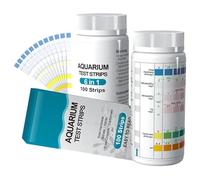 Kit d'essai d'eau pour aquarium, 100 bandes de test pour aquarium, kit d'essai d'eau, kit de test rapide pour prévenir les problèmes d'eau invisibles pour poissons, tortues et autres