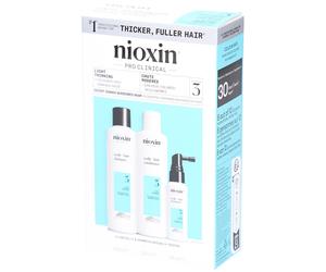 Kit d'essai Nioxin System 3 pour les cheveux colorés légèrement clairsemés Emballage(S) Combi 150+150+50 ml