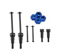 Kit d'essieux d'arbre d'entraînement en métal avec adaptateur hexagonal RC, pièces améliorées pour ARRMA 1/14 Mojave GROM Brushless RC Car (Noir-Bleu)