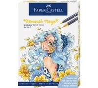 Faber-Castell - Kit dessin Goldfaber Romantic Manga n°1 - 13 pièces (marqueurs alcool, stylo Pitt)