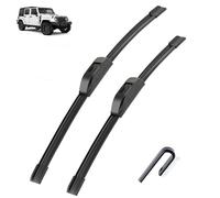 Kit d'essuie-glace avant | RHD, enduit | Nettoie le pare-brise | pour Jeep Wrangler JK 2007-2017 | 16 "+16", durable, de haute qualité, conduite à main droite